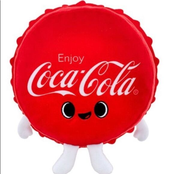 NEW Funko Coca-Cola Bottle Cap Foodies Plush Pillow - Picture 1 of 2